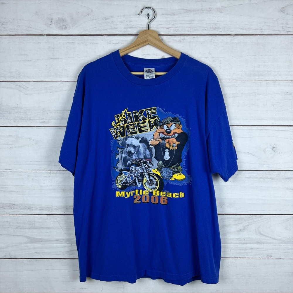 Vintage 2006 Black Bike Week Taz T-Shirt XL